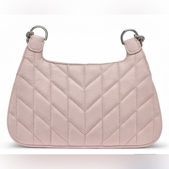 Karl Lagerfeld Paris Lafayette Quilted Crossbody Shoulder Bag – Blush Pink - Picture 3 of 9